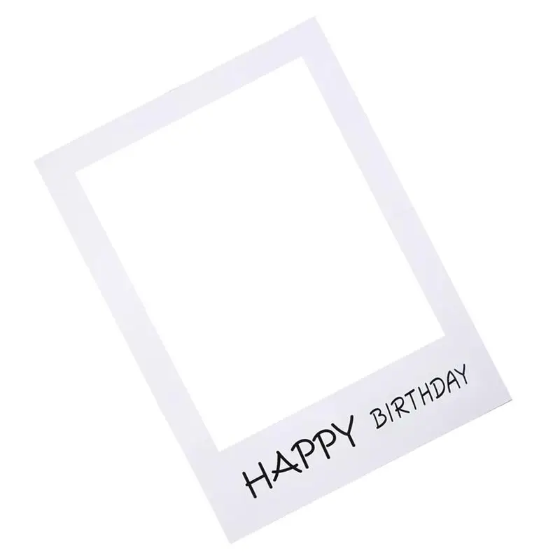 1PC Happy Birthday Photo Frame Anniversary Birthday Pictures Booth Props Party Favors Supplies Decoration