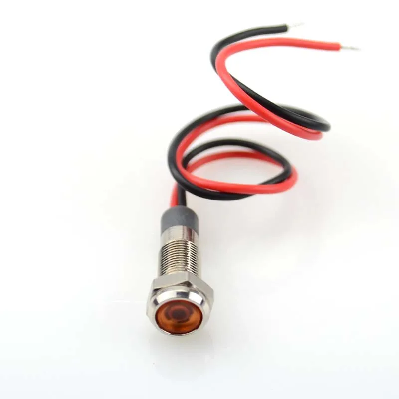 1pc 6mm Waterdicht Waarschuwing LED Metalen Indicator Pilot Light Signal Lamp 3V 5V 6V 12V 24V 220V Machine Auto Boot Werkende PC Power