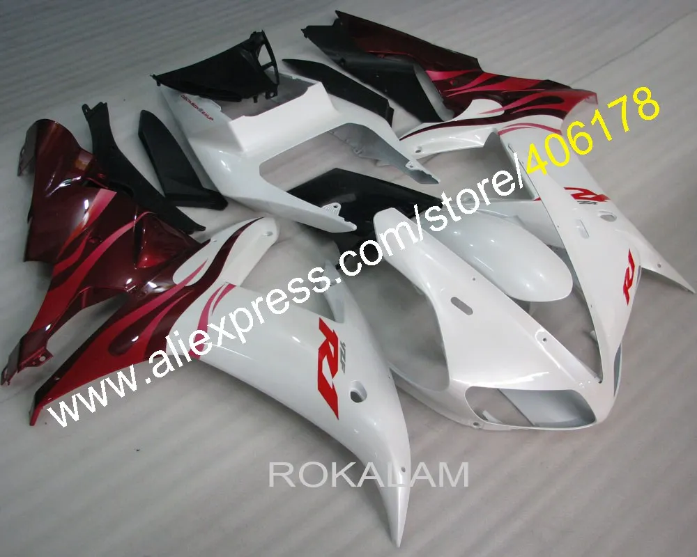 

For Yamaha YZF1000 R1 2002 2003 YZFR1 02 03 YZF1000 R1 YZF R1 Red Flame Motor Fairing Kit (Injection Molding)