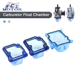 Sclmotos- PWK Motorcycle Carburetor Transparent Blue/Gary Float Bowl Bottom Lower Cover For Keihin PWK KOSO OKO KSR EVO 21-28mm