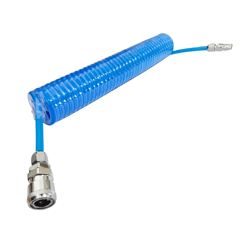 PU6*4 PU8*5 PU10*6.5 PU12*8 Air Compressor Hose Pipe quick Detachable Connectors Pneumatic Hoses Parts 6M 9M 12M 15M Spring Tube