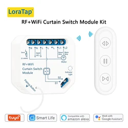 Tuya Smart Life WiFi Cortina Módulo Interruptor Cego, controle remoto para o obturador do rolo, Motor elétrico, Google Home, Aelxa, Echo, Casa Inteligente