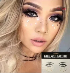 freckle tattoo temporary Gold Face Temporary Tattoo Waterproof Blocked Freckles Makeup Stickers Eye Decal Wholesale
