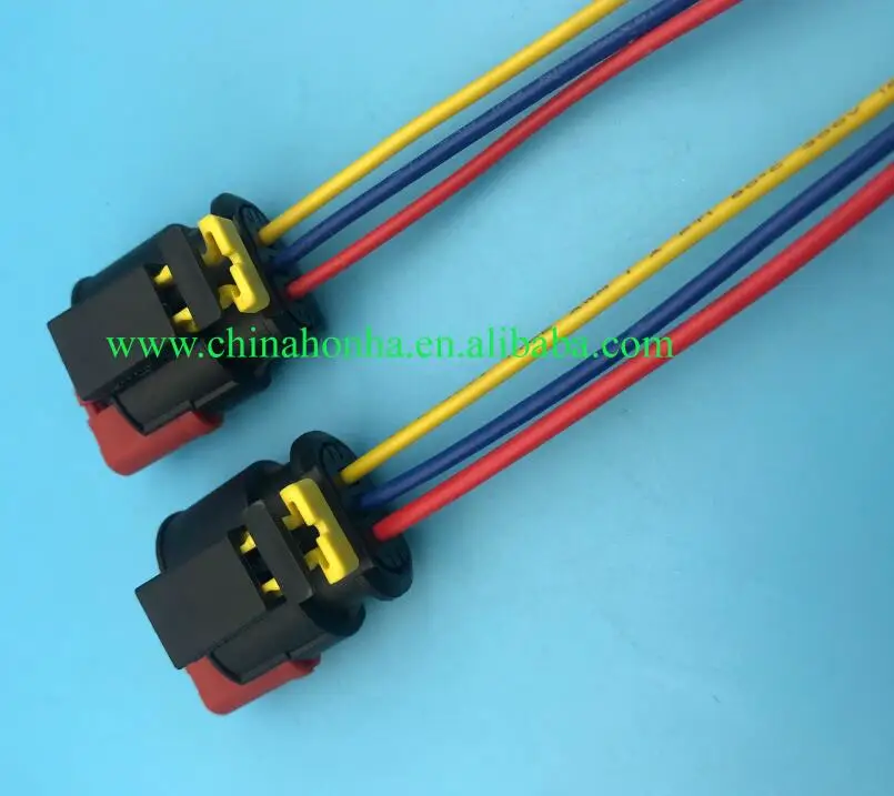 

1/2/5/10pcs 3pin tyco auto wire harness Sealed Sensor Fuel/Diesel Injector Ignition coil Connection harness 284425-1/284426-1