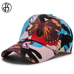 FS Stylish Colorful Leaf Butterfly Print Baseball Caps For Men Outdoor Sports Trucker Cap Leisure Travel Women Hat Gorras Hombre