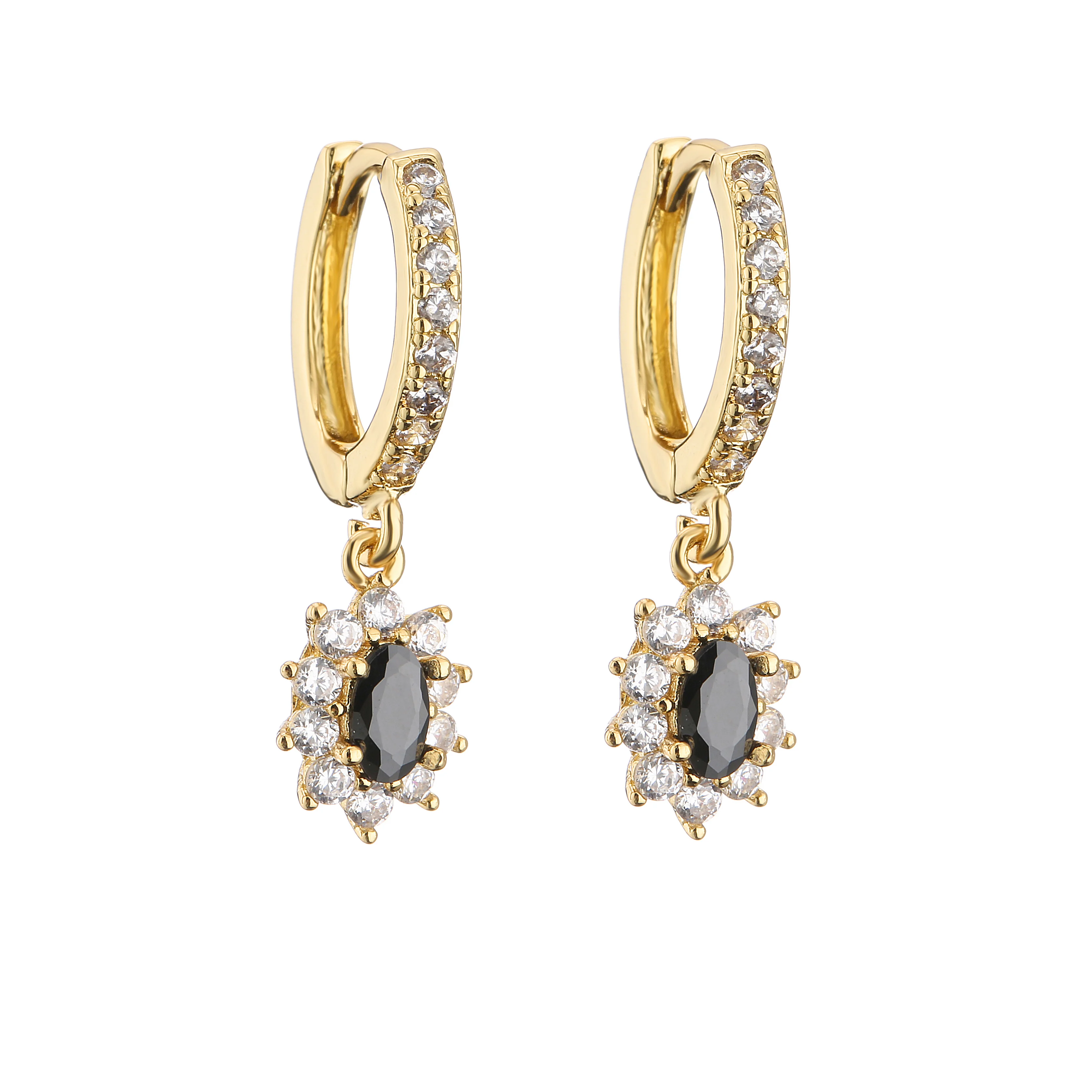 HECHENG,Zircon Earrings,Sweet Piercing Stud Earrings,Luxury Dazzling LadyJewelry ,Female Gift Wholesale