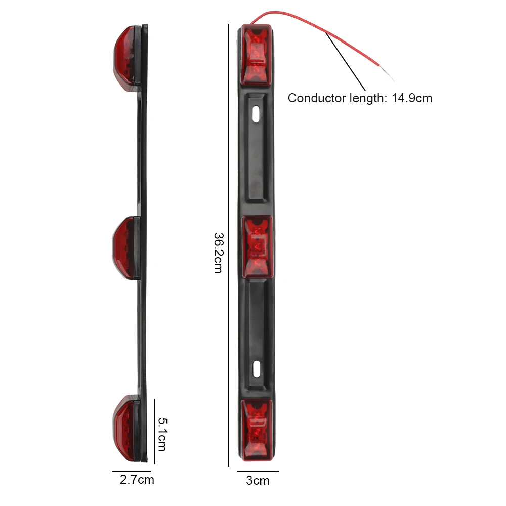 LEEPEE akcesoria samochodowe czerwona dioda LED hamulec światła tylne lampa obrysowa lewa sygnał tylne światła dla ciężarówka typu Pickup przyczepa RV 12V samochód DRL Bar