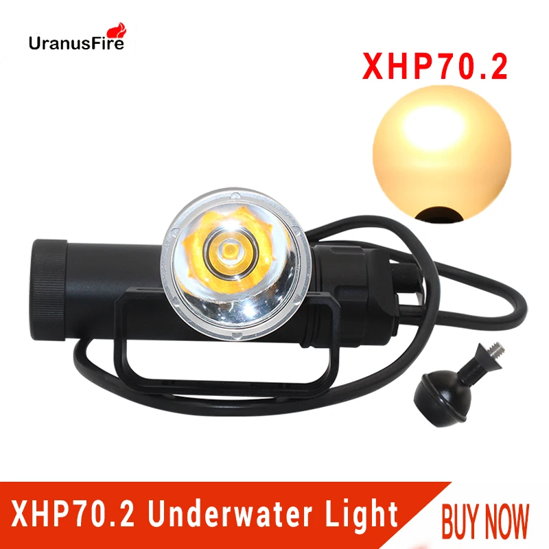 XHP70.2 LED Diving Flashlight 4000ml Waterproof Underwater Video Light 28w Powerful Canister Split Type Diving Scuba Dive Torch