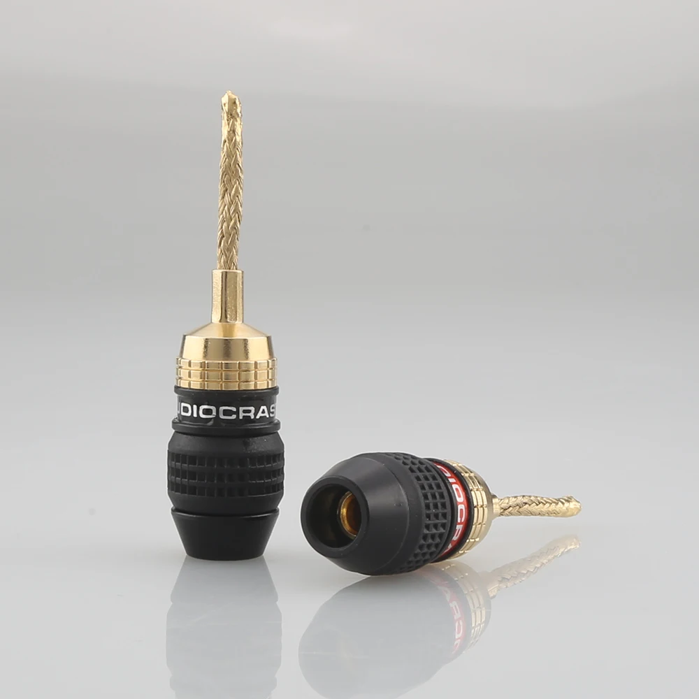 Conector de Cable de altavoz HIFI, Cable de cobre trenzado, conector Banana, 8 pines, piezas