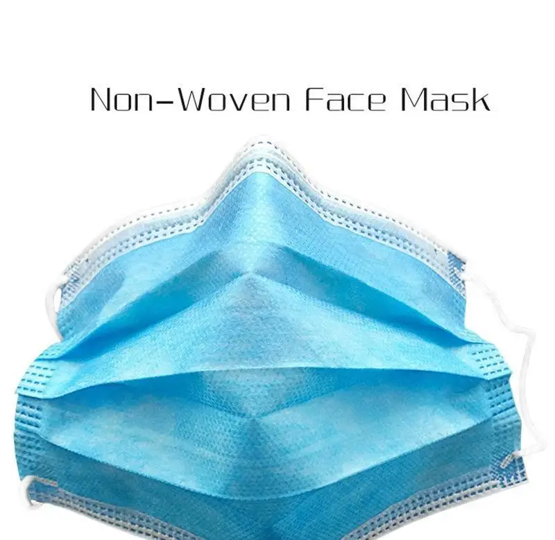 Masque de protection Facial jetable, lot de 20 pièces, 3 couches, anti-poussière, masques anti-virus, anti-bactéries, maldéhyde