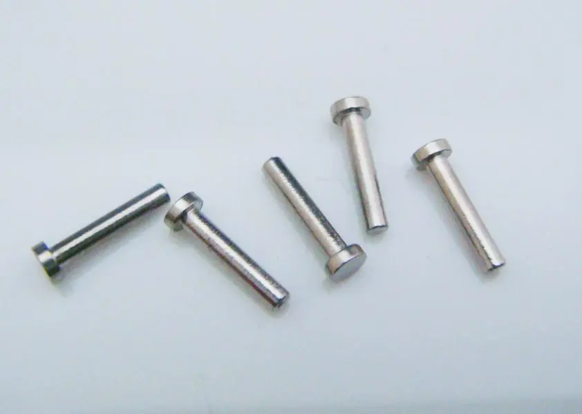 eyeglass single rivets for hinges or temples stainless steel TSV-03 1.1mm diameter 6.0mm shaft length 100 pieces pack