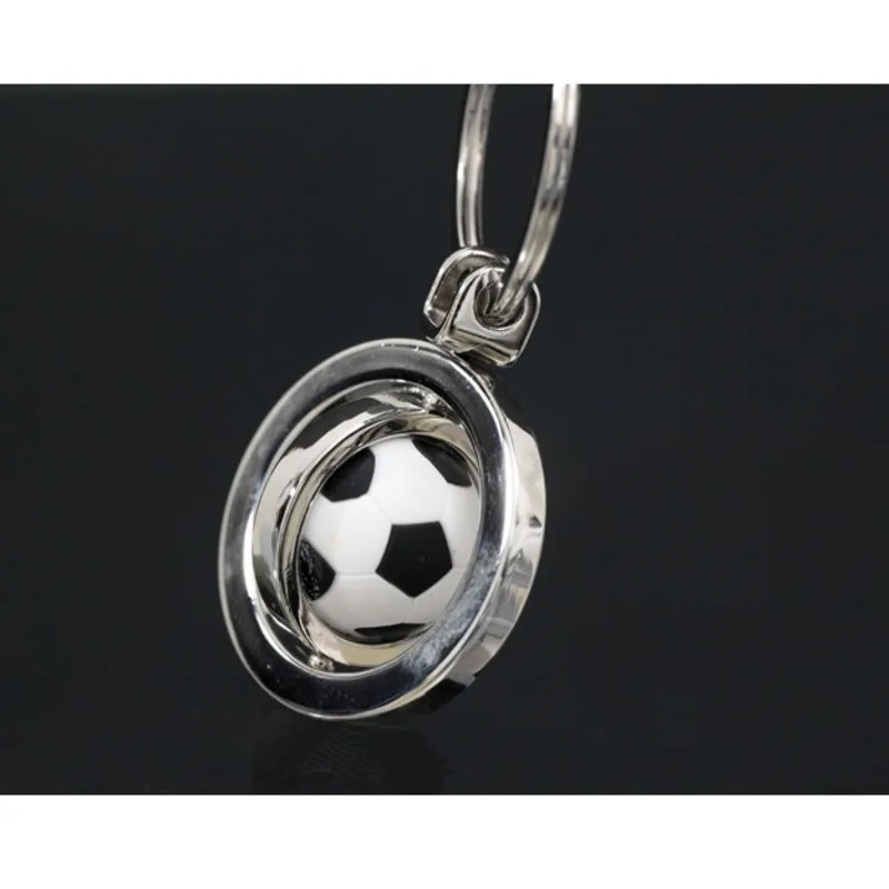 Creative Metal Keychain Rotable Basketball Football Golf Sport Souvenir Car Keyring Bag Boy Men Couple Pendant Club Gift Supply