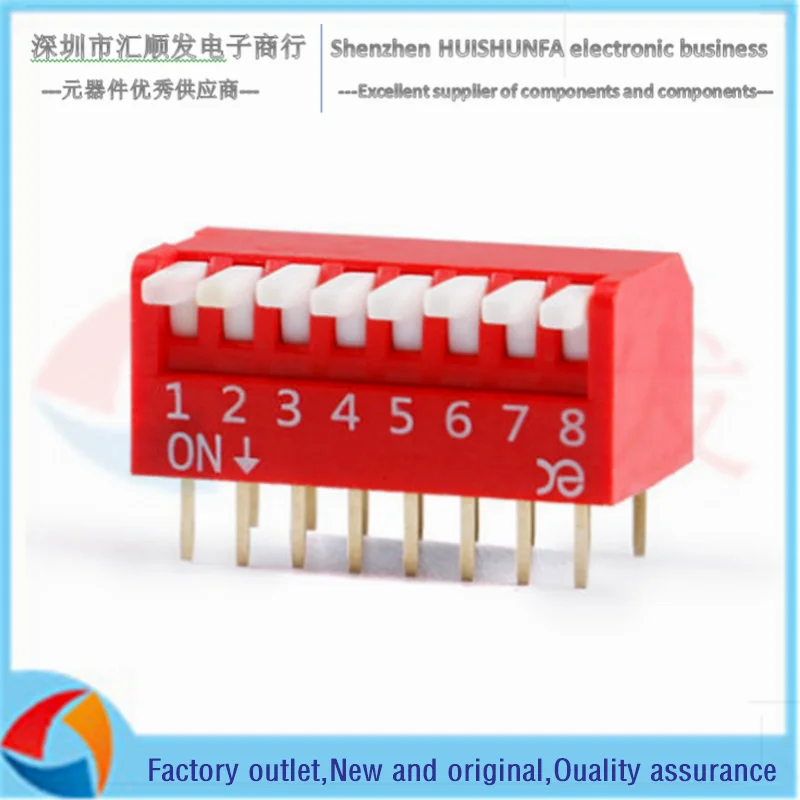 DSDP08LHGET 2.54 مللي متر الملعب 8 بت مفتاح نوع DIP التبديل/dip رمز التبديل