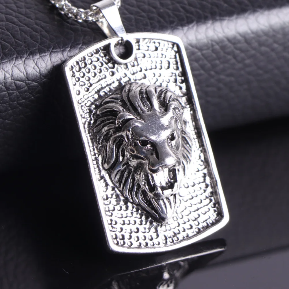 Punk jewelry majestic lion pendant necklace mens party charm accessories birthday gift hip hop jewelry