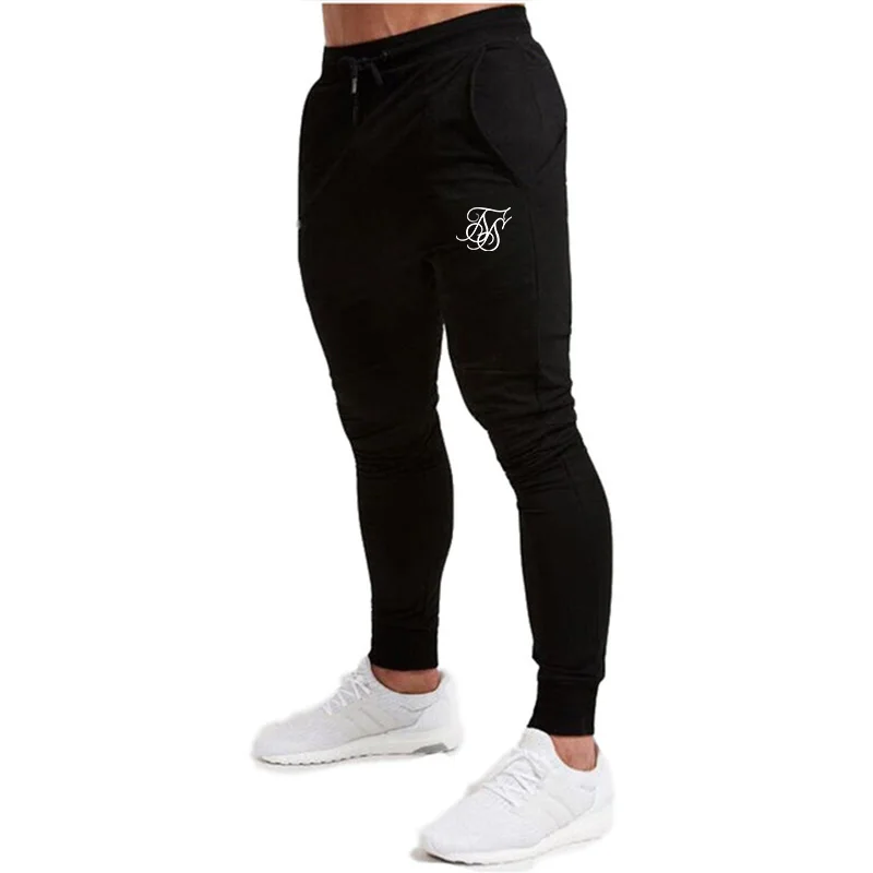 Men\'s high-quality Sik Silk brand polyester trousers fitness casual trousers daily training fitness casual sports jogging pants