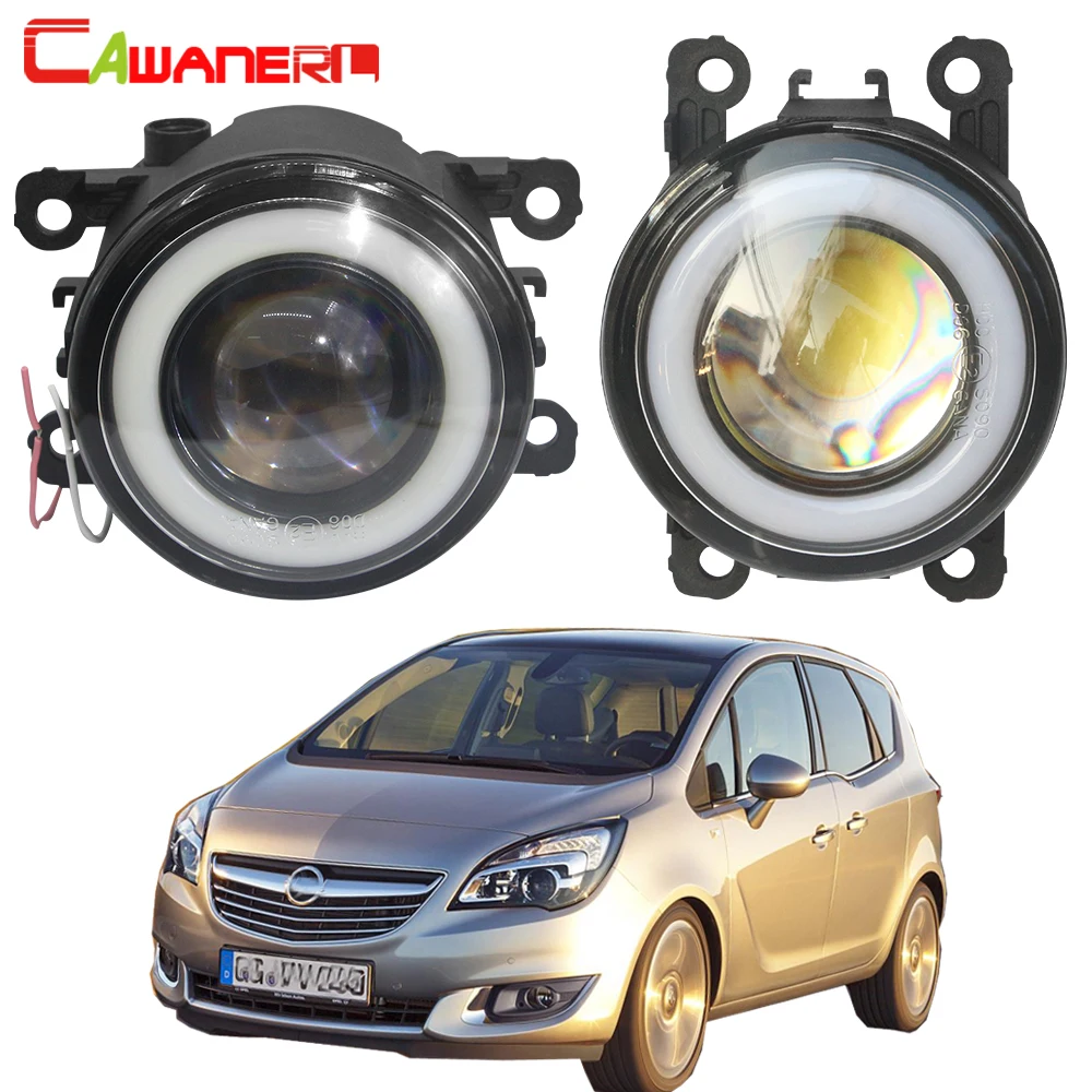 Cawanerl For Opel Meriva A Car 30W 3000LM LED Fog Light COB Angel Eye Daytime Running Lamp 12V 2006 2007 2008 2009 2010