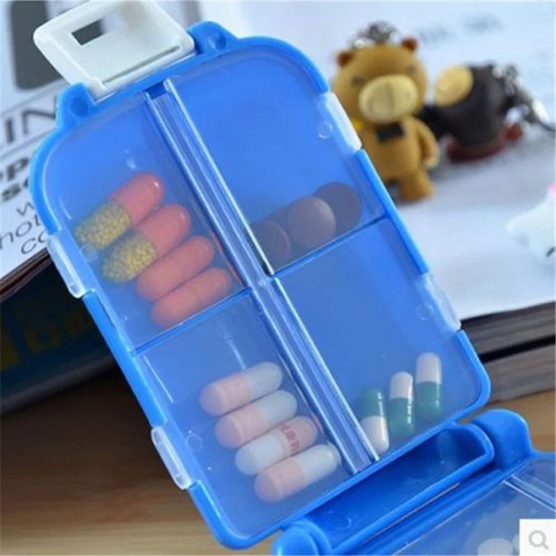 Weekly Sort Folding Vitamin Medicine Tablet Drug Pill Box Case Portable Container Organizer Bag Accessories