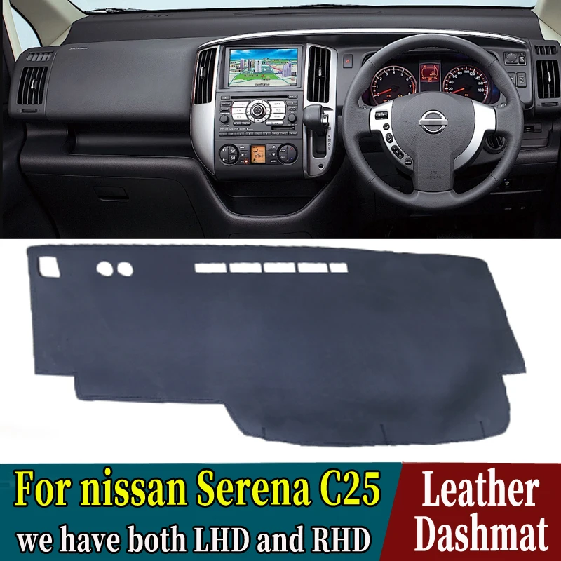 

For Nissan Serena C25 2005 2006 2007 2008 2009 2010 PU Leather Dashmat Dashboard Cover Pad Dash Mat Carpet Car-Styling RHD