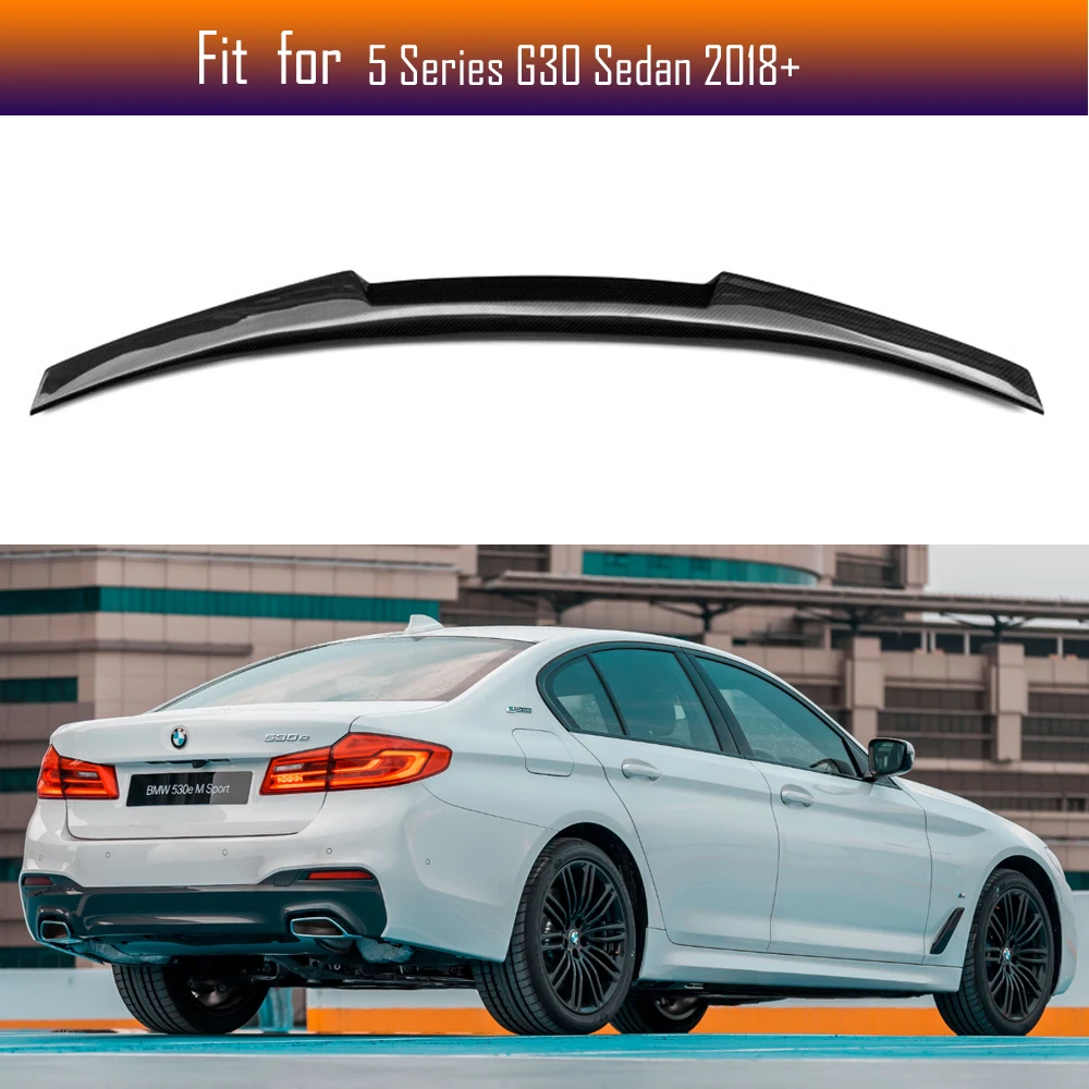 

Car Rear Trunk Spoiler for BMW G30 F90 5 Serires Sedan 2018-UP Carbon Fiber Spoilers