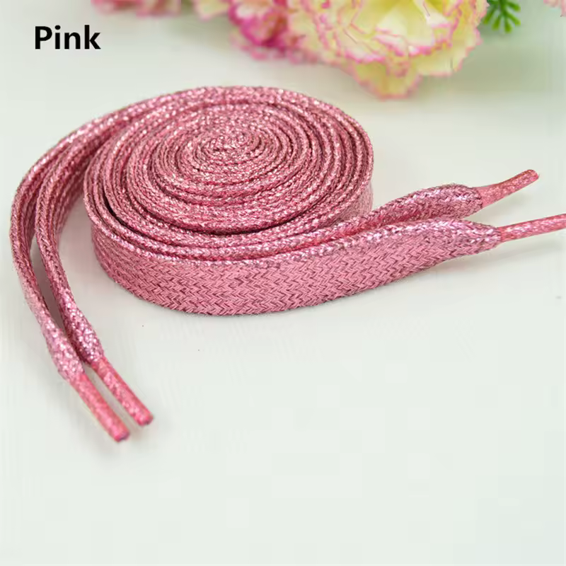 1 cm Width Colorful Lurex Shoelaces Trendy Bright Colorful Fall Winter Shoelaces Sneaker White Casual Sports Leather Shoes Laces - Image 10