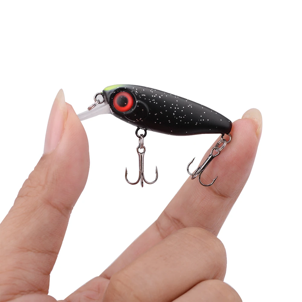 1PCS Wobbler Fishing Lure Mini Minnow Lure 38mm 2.7g Lure Bait 3D Eyes Artificial Plastic Hard Bait Bass