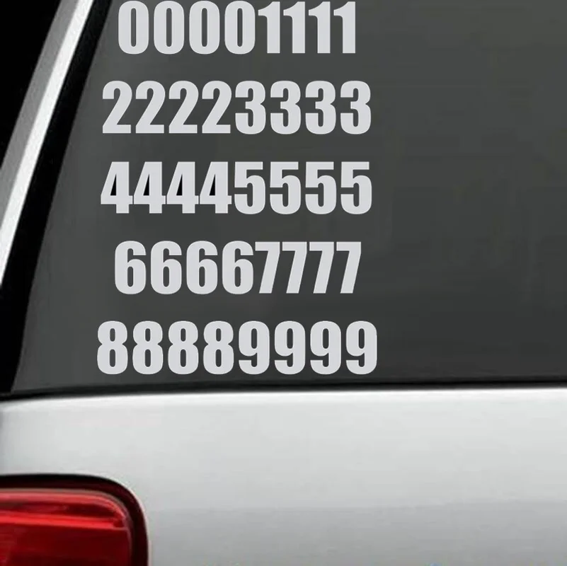 Jptz40cm * 25MM 40 piece number table, suitable for, bicycle, door, wheel box, race car, vinyl Sticker decoration JP