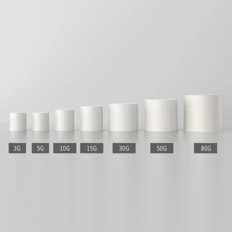 

3g 5G 10g 15G 30G 50g Packing Bottles White matte Cosmetic Cream Jars With Lid Empty Lotion Container Jar