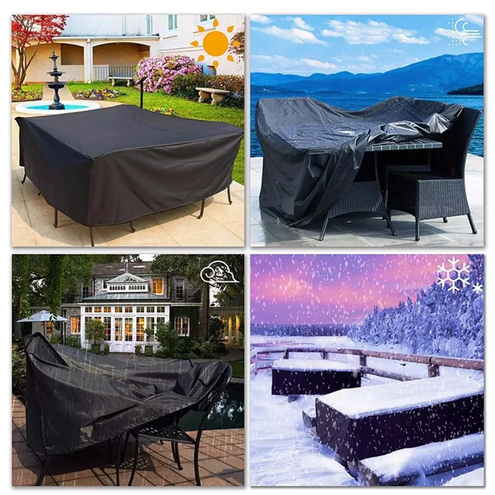 Outdoor Furniture Covers Waterproof Rain Snow Dust Wind-Proof Anti-UV Oxford Fabric Garden Lawn Patio Furniture Covers 40 Size