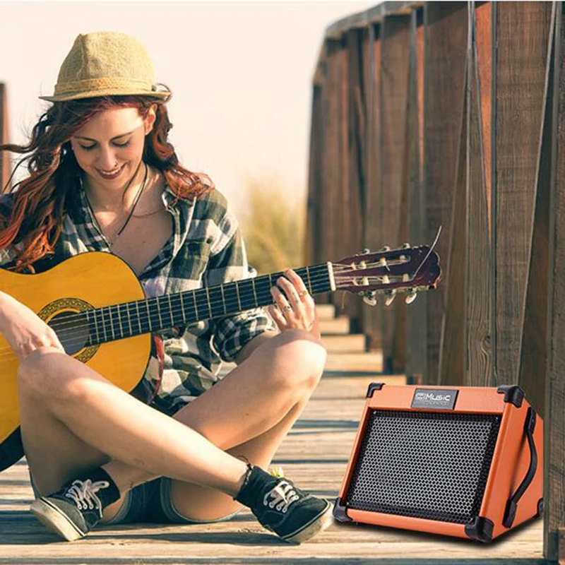 

Acoustic Electric Guitar Amplifier Keyboard Sax Bluetooth Monitor Speaker Pro Audio Equipment AMP Built-in Chorus Reverb Effects