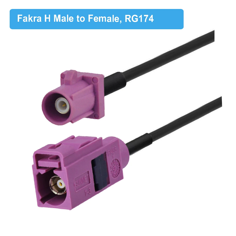 10PCS Violet Fakra H Male to Female Adapter Satellite Radio GPS Antenna Extension Cable RG174 Pigtail for XM Radio SKYFi SKYFi2