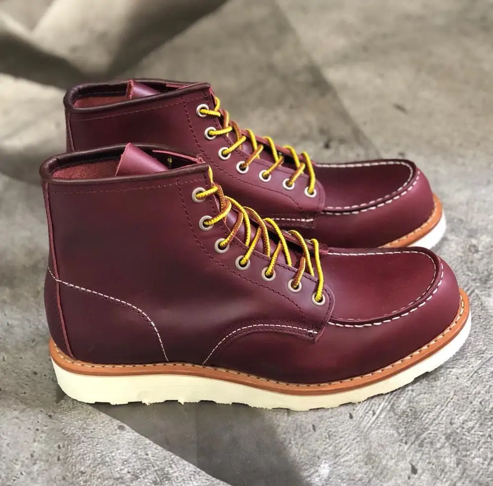 YQ875 Red Tornado Size 35-50 Super Quality Genuine Italian Cow Leather Handmade Durable Goodyear Welted Rider Boots 3 Colours