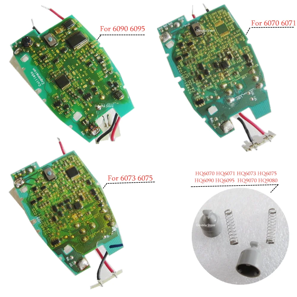 Original Shaver Repair Parts For HQ6070 6071 6073 6075 6090 6095 9070 9080 Circuit board Shaft  (NOT including battery or motor)