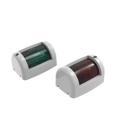 12V LED bir çift su geçirmez deniz yat navigasyon lambası plastik kırmızı ve yeşil sancak ve liman tekne yan ışık