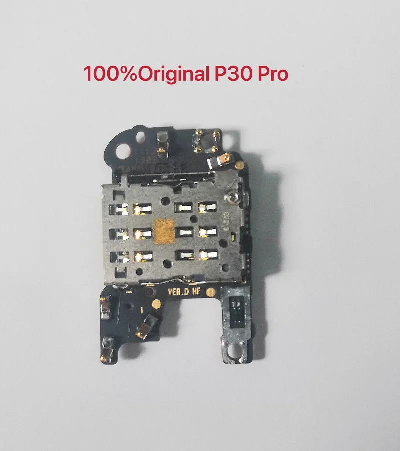 For Huawei P30 Pro SIM/SD Card Reader Holder Conecction Board With Microphone Flex Cable