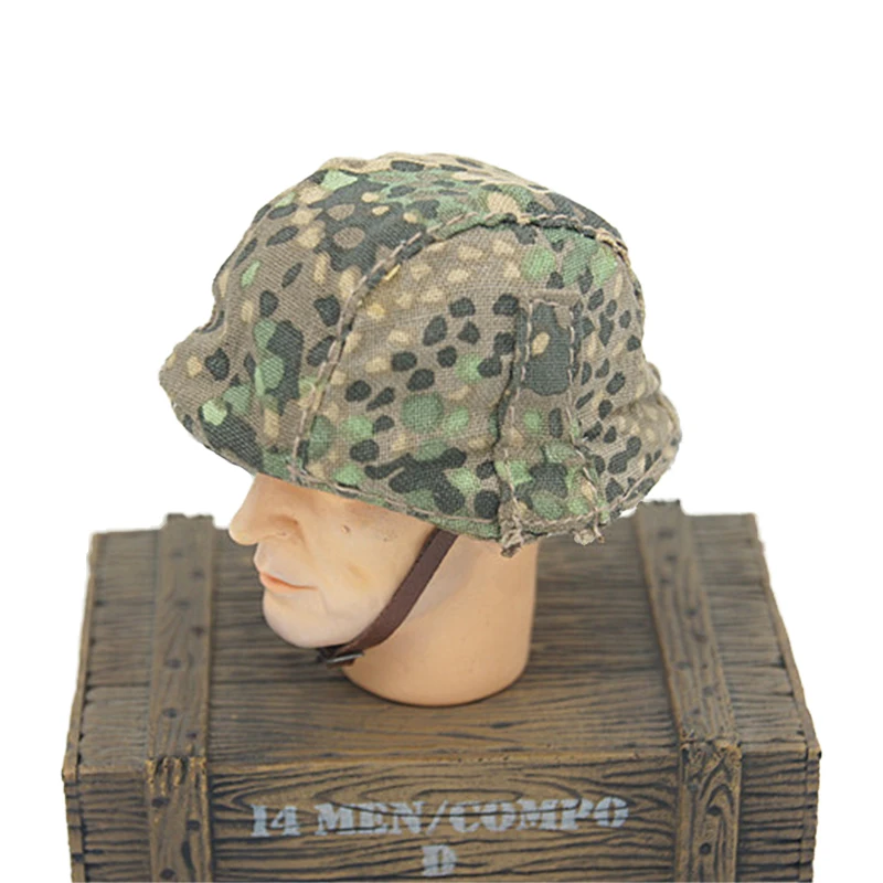 1:6 Soldat Actionfigur Zubehör WWII Frühling Herbst Erbse Vorwärts Mütze Hut Blatt Camou Helmüberzug Modell F 12"Headsculpt