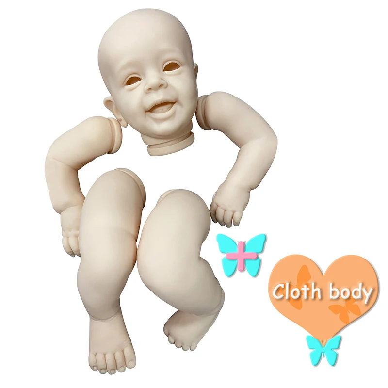 22 calowy zestaw części ciała do lalek Reborn słodkie dziecko Yannik Reborn Baby Girl zestaw części DIY niedokończone lalki części Drop Shipping