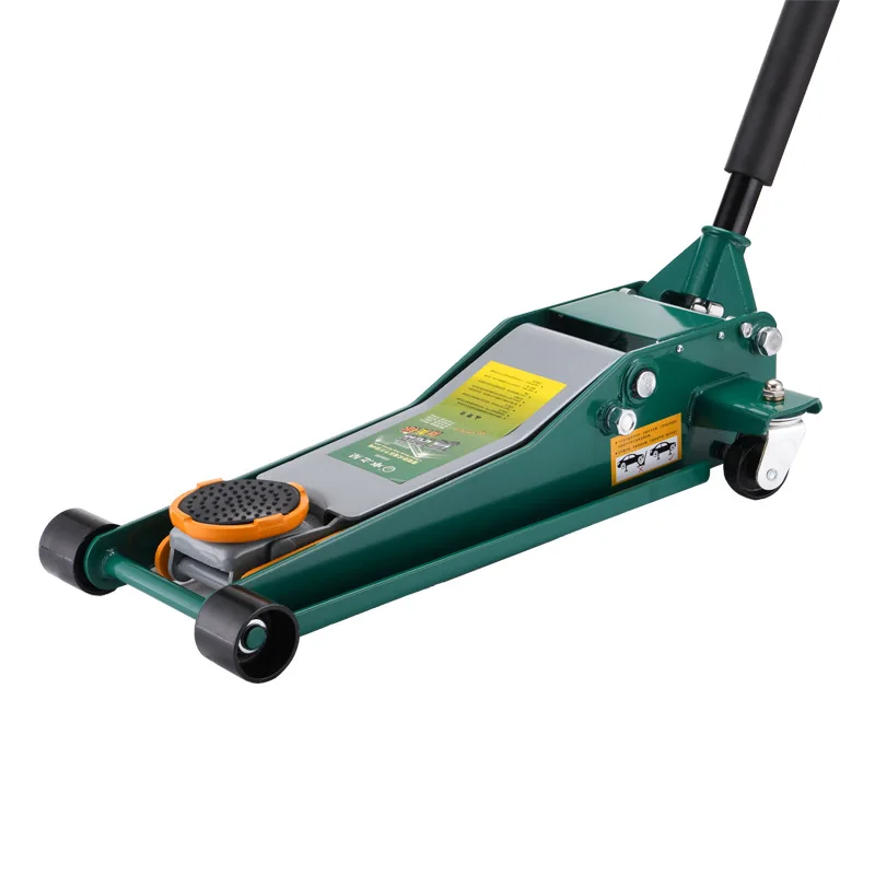 Presa portatile per pneumatici per riparazione auto con presa orizzontale ultra bassa a doppia pompa idraulica 4T manuale