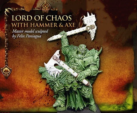 

model kit resin kit Avatars of War Lord of Chaos Hammer Axe 28mm