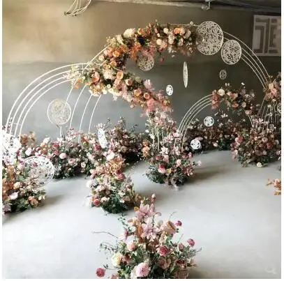 Wedding props new line rainbow arch background ornaments iron road guide wedding decoration scene layout