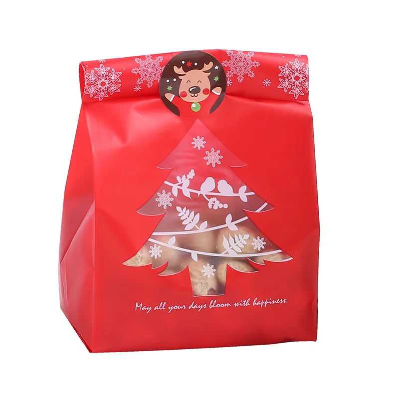 Bolsas de regalo de árbol de Navidad, envase de cocción de galletas de caramelo, adornos navideños para el hogar, Navidad, 25 uds., 2022