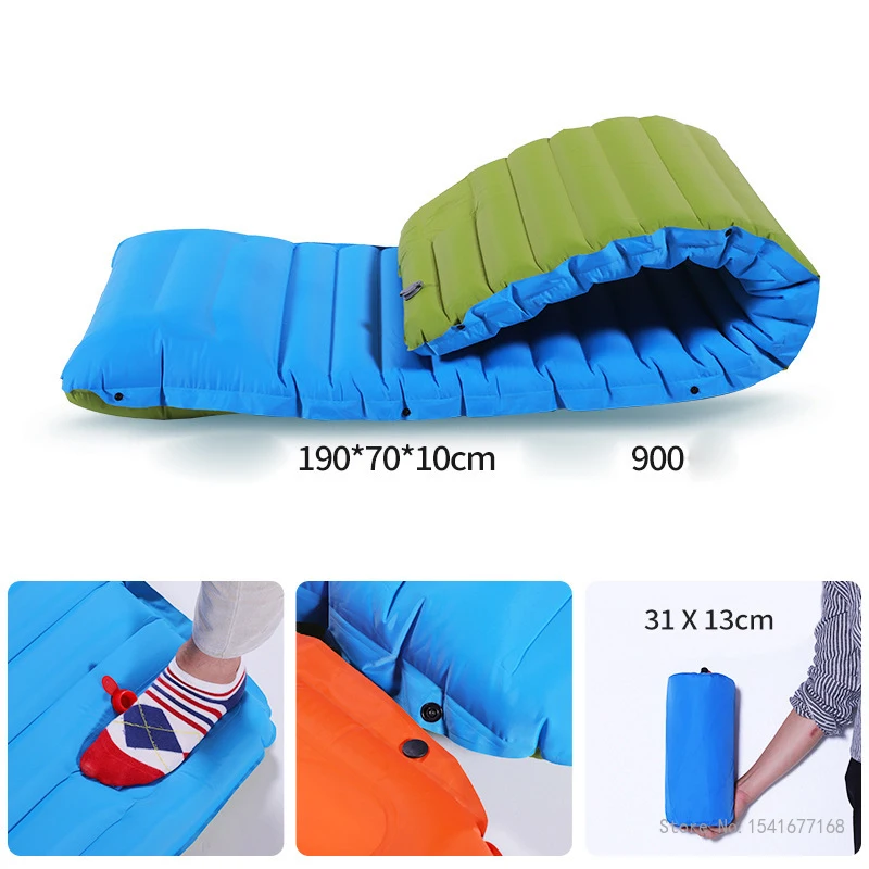 Ultralight Self-Inflating Air Mattress Widen Sleeping Pad Splicing Inflatable Bed Beach Picnic Mat Camping Tent Cushion New 2024