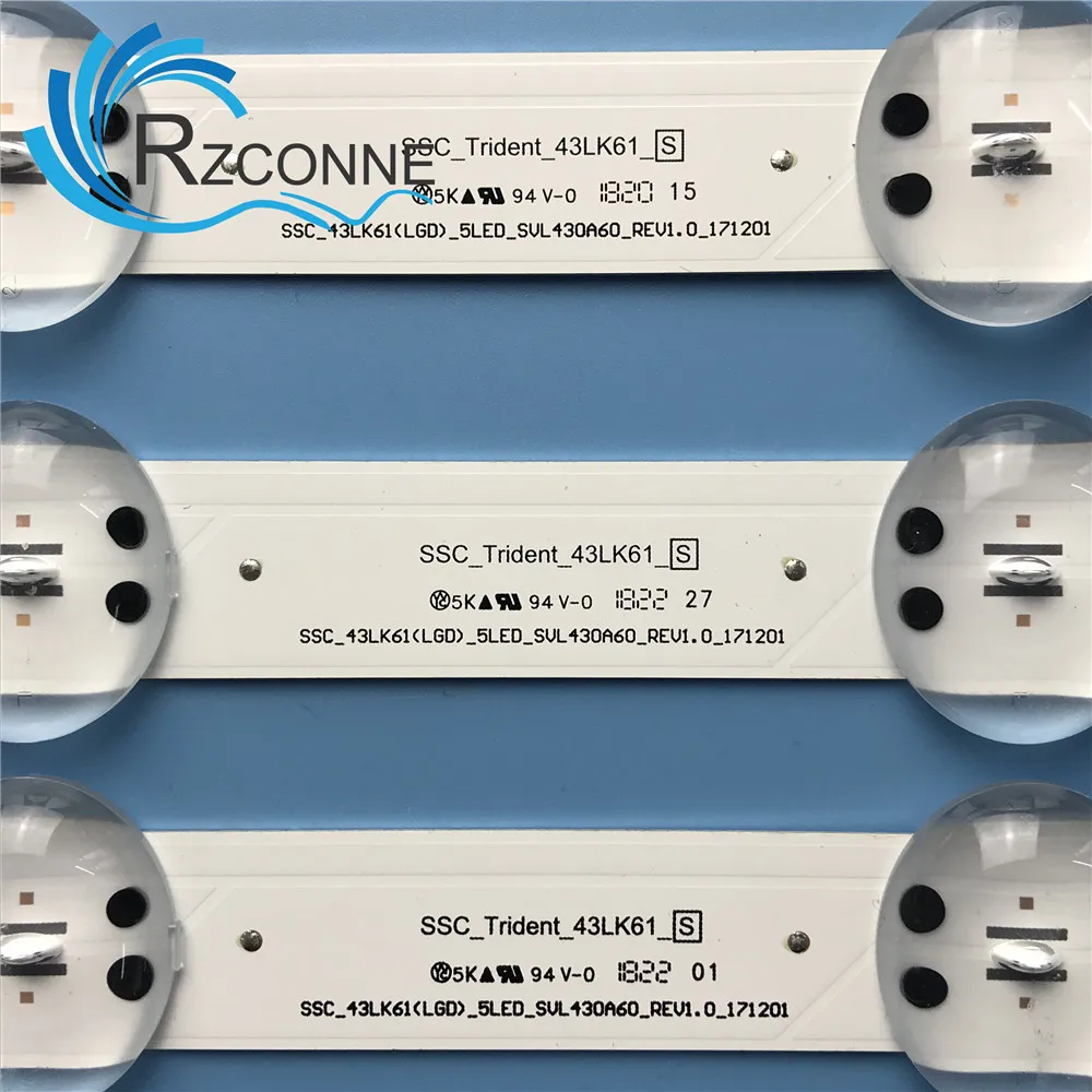 TRIDENT-LED Backlight Strip, 5 Lâmpada para 43 "TV BOX, 43LK6100