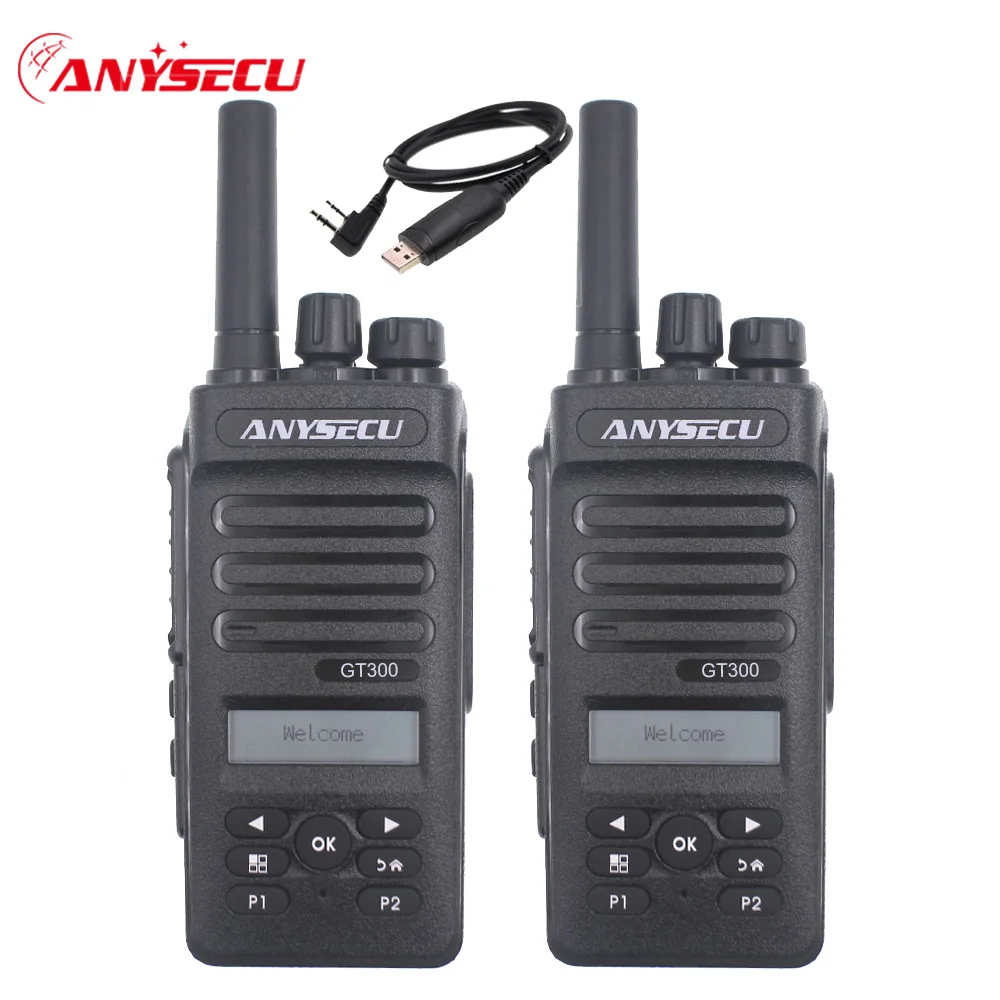 

ANYSECU 4G Public Network Radio GT300 GPS Walkie Talkie POC Radio 2850mAh Linux System Only Work with Real PTT Platform