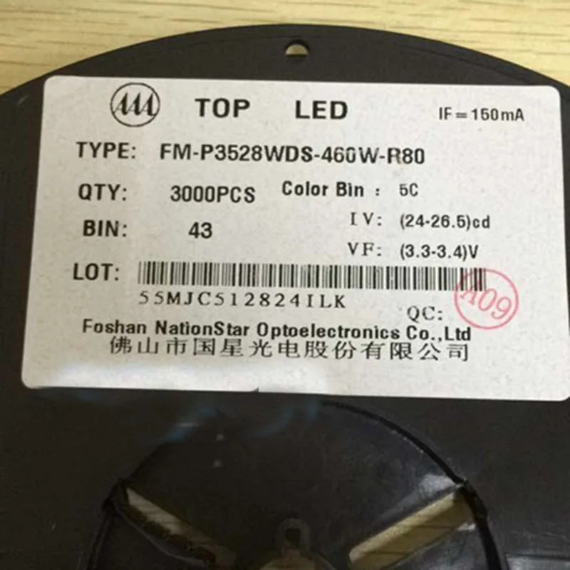 100 قطعة/الوحدة Led 2835 الطبيعي الأبيض محايد الأبيض 0.5W 150mA النحاس قوس الذهب سلك fm-p3528wds قوه شينغ