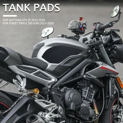 2013 - 2020 Motorcycle Tank Traction Pad Anti Slip Sticker Gas Knee Grip Protector For Daytona 675 R For Street Triple 765 R RS