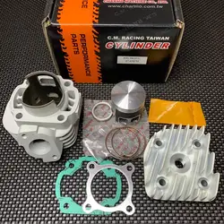 JOG50 Cylinder Kit 47.6mm 10P 5BM ZR50 EVO50 3KJ Big Bore Racing Tuning Set Head Ceramic Nicasil Power Jog 50 Zr Evo BWSP Engine