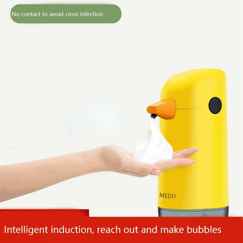 Nouveau distributeur automatique de savon mousse, Machine à laver les mains à Induction liquide de dessin animé, lavage Intelligent des mains en mousse