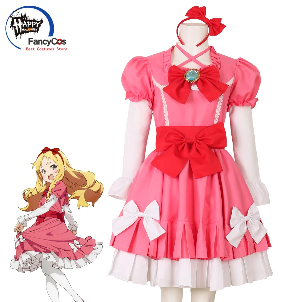 

Anime Eromanga Sensei Elf Yamada Dress Costume Lolita Pink Skirt Cartoon Cosplay Halloween Costumes for Women Cosplay Costumes