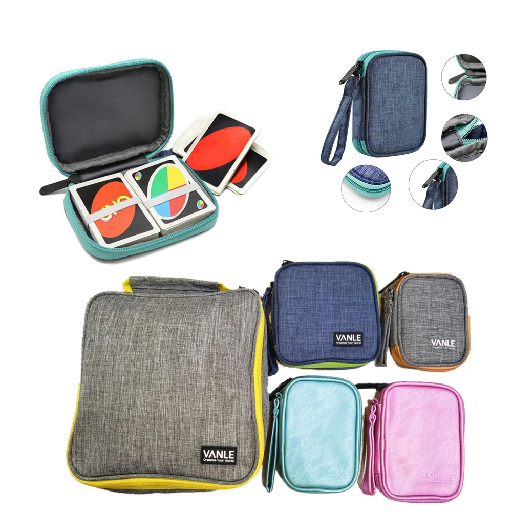 

Storage Bag For Travel Carrying UNO Case Compatible Card Game Card Package Key Case Digital Product Headphone Wire Toys No card