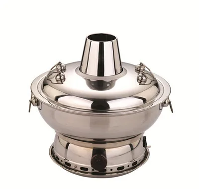 

32cm stainless steel imitation copper thickening electric carbon dual-purpose split traditional old Beijing hot pot chafing dish